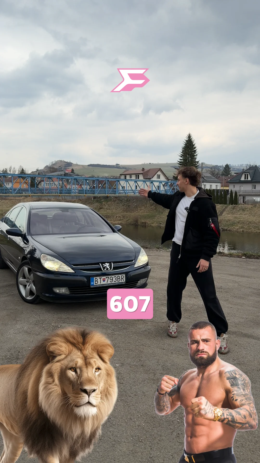 Reel: Peugeot, kulturista a lev